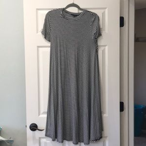 Roolee Mom Nursing Swing Dress stripe